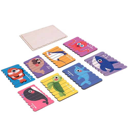 Kinder Puzzlespielzeug, Holztierrätsel,Lustiges sensorisches Spielzeug - 8X tragbare Roadtrip -Aktivitäten, Feinmotorik -Lernspiel für, Mädchen Kinder Puzzlespielzeug, Holztierrätsel,Lustiges sensorisches Spielzeug - 8X tragbare Roadtrip -Aktivitäten, Feinmotorik -Lernspiel für, Mädchen von Generisch