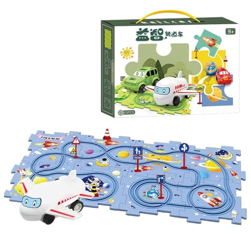 Kinder-Rennbahn-Puzzle-Set – Kinder-Rennwagen-Spielzeug | Buntes Lernspielzeug für Vorschulkinder für Feste, Jubiläen und Geburtstage Kinder-Rennbahn-Puzzle-Set – Kinder-Rennwagen-Spielzeug | Buntes Lernspielzeug für Vorschulkinder für Feste, Jubiläen und Geburtstage von Generisch