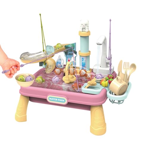 Kinder Sand & Wasser Tisch,Sand- Und Wassertisch Sinnespielzeug-Set Mit Zubehör - Lernspielzeug Aktivität Für Kindergarten Und Familie von Generisch