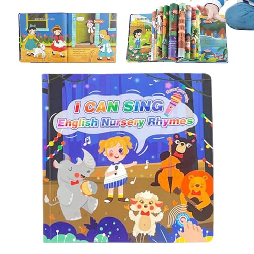 Kinder Soundbücher, Tierische Englisch Wörter Sprechende Bücher Mit 15 Liedern, Pädagogisches Spielzeug Zur Sprachenentwicklung Sinnesstimulation Für Zuhause Kindergarten Vorschule Klasse von Generisch