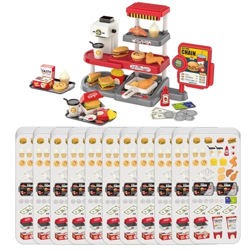 Kinder Spielen Küche - tun Sie Playset für Kinder | Sushi Hamburger Pizza Registrierung | Simuliertes Hamburger Pizza Dessert Kaffeemaschine, Leichter Wassereinkaufsmärkt tun Spielen Spiel Kinder Spielen Küche - tun Sie Playset für Kinder | Sushi Hamburger Pizza Registrierung | Simuliertes Hamburger Pizza Dessert Kaffeemaschine, Leichter Wassereinkaufsmärkt tun Spielen Spiel von Generisch