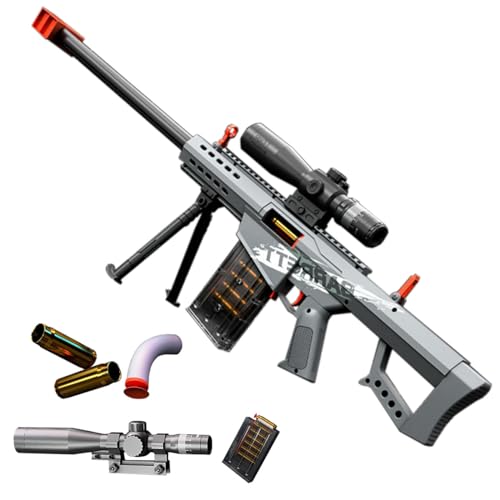 Kinder Spielzeugpistole 94cm Sniper Schaumstoffpistole Set Mit Zielfernrohr Inkl ZubehöR Geeignet Als üBerraschungsgeschenk FüR Kinder Ab 8 Jahren von Generisch