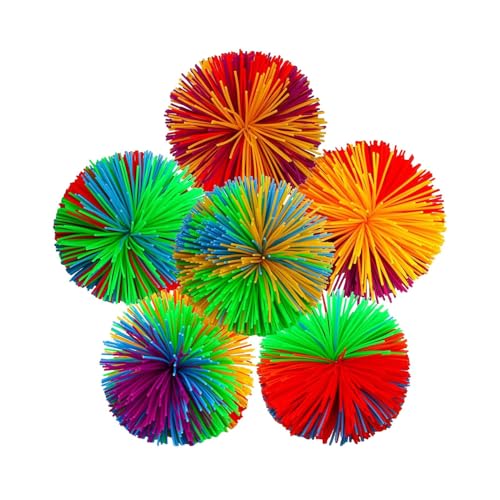 Kinder Squeeze Toys - Sensory Ball | Kinder lustiger fesseliger Ball | Buntes Silikon -Squishy Toy | Zappelnde Stressabbaupuppe | Makellos Spielen Puppe für Home Outdoor -Indoor -Schulbürospiele von Generisch
