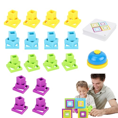 Kinder Stapelblöcke, Stapel Puzzle für Vorschulkinder Bauspielzeug, Spaß Kreatives Spiel Interaktion Eltern Kinder Partyspiel Brettspiel für Ostern Erntedankfest Kindertag von Generisch