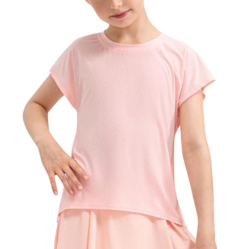 Kinder-T-Shirts, Mädchen, Rundhalsausschnitt, Geschenke für Teenager, kurzärmelig, Fußball, Schule, stilvoll, Sport, Fitness, Laufen, Kinderkleidung, weiches Gefühl, Zugzubehör, 5–6 Jahre, Rosa Kinder-T-Shirts, Mädchen, Rundhalsausschnitt, Geschenke für Teenager, kurzärmelig, Fußball, Schule, stilvoll, Sport, Fitness, Laufen, Kinderkleidung, weiches Gefühl, Zugzubehör, 5–6 Jahre, Rosa von Generisch