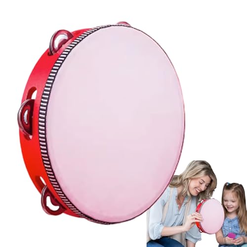 Kinder-Tamburin-Trommel, professionelle Handtrommel, 20,3 cm Tamburine für Hochzeit, Lerninstrumente Kinder-Tamburin-Trommel, professionelle Handtrommel, 20,3 cm Tamburine für Hochzeit, Lerninstrumente von Generisch
