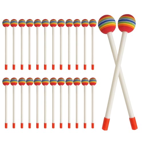 Kinder-Trommelstöcke – 28-tlg. Set Bunter Percussion-Mallets & Lollipop-Drumsticks | Weiche Trommelstöcke Für Kinder, Ideal Als Musikspielzeug & Schlaginstrument-Zubehör | Farbenfrohes Lernspielzeug F Kinder-Trommelstöcke – 28-tlg. Set Bunter Percussion-Mallets & Lollipop-Drumsticks | Weiche Trommelstöcke Für Kinder, Ideal Als Musikspielzeug & Schlaginstrument-Zubehör | Farbenfrohes Lernspielzeug F von Generisch