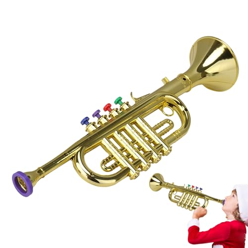 Kinder -Trompete - vierfarbige Trompeten | Kinder im Vorschulmusik inspirieren Spielzeug, Musikinstrumente mit unterschiedlichen Notfall-Klang, leichte Simulations-Requisiten-Instrumente mit vierfarbi von Generisch