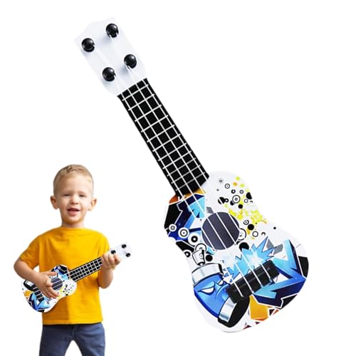 Kinder-Ukulele, viersaitige Ukulele-Gitarre, Erleuchtung, Früherziehung, massive Mahagoni-Oberseite, Samall-Größe, Musik-Ukulele-Gitarre für Eltern-Kind-Bindung, Hand-Augen-Koordination von Generisch