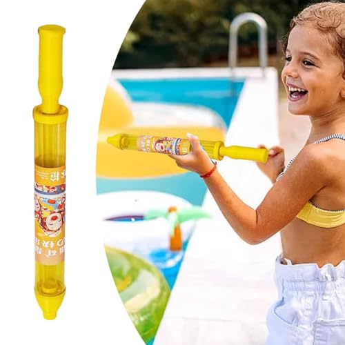 Kinder Wasserpistole für Kinder Erwachsene 45cm Super Soaker mit Rotations-Effekt Starke Wasserspritze Hoher Reichweite - Bunt Durchsichtig für Poolparty Kindergeburtstag (B) von Generisch