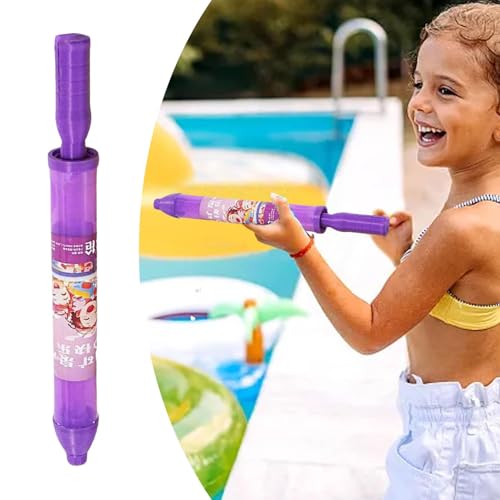 Kinder Wasserpistole für Kinder Erwachsene 45cm Super Soaker mit Rotations-Effekt Starke Wasserspritze Hoher Reichweite - Bunt Durchsichtig für Poolparty Kindergeburtstag (D) von Generisch