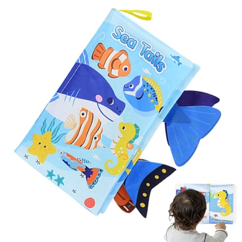 Kinder- und Hörbücher, gekräuselte Bücher für Kinder - Tails Babies Book Sensorische Bücher für Kinder, Lernspielzeug im Vorschulalter Frühbildungsspielzeug von Generisch