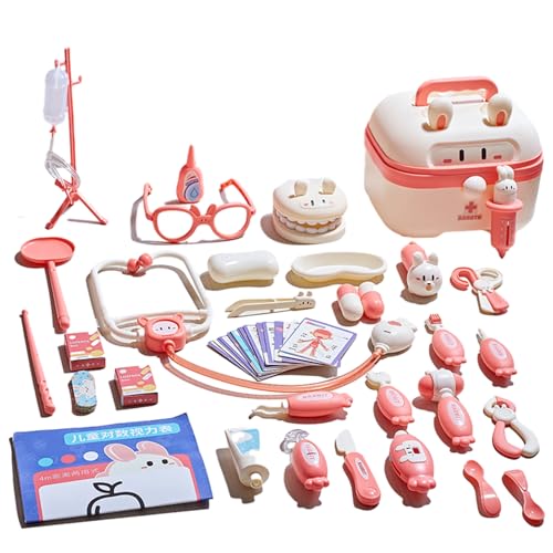 Kinderarztkit, tun Sie vor, doctorsetfür Kinder mit Koffer -Design - Rollenspiel -Set, Kinderarztspiel, Doktor vor, vor, Multifunktional, Beleuchtung und Klang für das Spielen zu Spielen von Generisch
