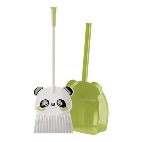 Kinderbesen und Staubpaner Set, Panda Cartoon Kids Cleaning Kit Mit Besen Und Staubpan, Speving Accessoires Geschenk, Little Housekeeping Helper Kitchen -Spielzeug von Generisch
