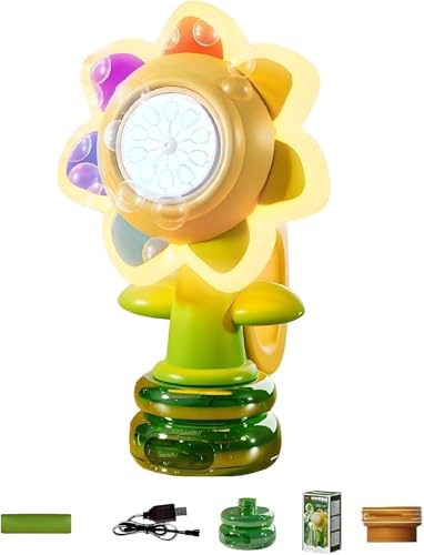 Kinderblasenmaschine, schütteln Sie den Kopf zu Spuckenblasen, interessante schwingende Tanzblasenmaschine mit Einer reichen und farbenfrohen Beleuchtung,Yellow Kinderblasenmaschine, schütteln Sie den Kopf zu Spuckenblasen, interessante schwingende Tanzblasenmaschine mit Einer reichen und farbenfrohen Beleuchtung,Yellow von Generisch