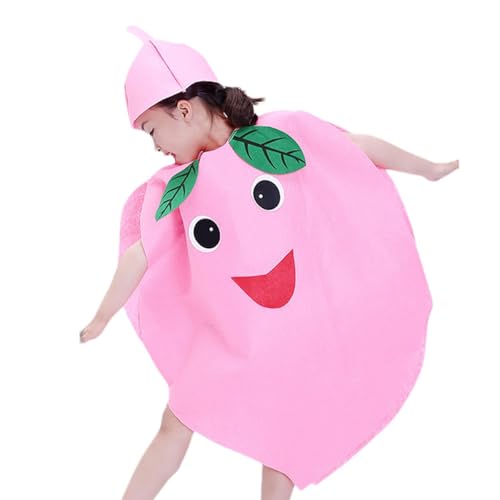 Kinderkleid, Obstkostüm, Kinderkostüm, Verkleidung, Mädchen, Jungen, Naturpflanze, Obst, Gemüse, Kindergarten, Performance-Kostüme für Mädchen und Jungen (Pfirsich) von Generisch