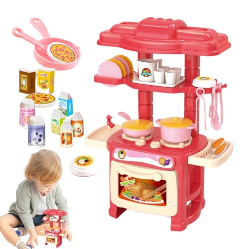 Kinderküche Spielzeug, 47 Stück Spielküche Kinder, Üchenspielset für Kinder, Spielküche mit Kochherd, Topfset, Backofen und Kinderküche Zubehör, Rollenspiel Küchenset Kochen Neujahrsgeschenk Kinderküche Spielzeug, 47 Stück Spielküche Kinder, Üchenspielset für Kinder, Spielküche mit Kochherd, Topfset, Backofen und Kinderküche Zubehör, Rollenspiel Küchenset Kochen Neujahrsgeschenk von Generisch