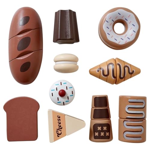 Kinderküche Zubehör Holz Lebensmittel zum Schneiden, Schneiden Brot Spielküche Zubehör Frühstück Set, Küchenzubehör für Rollenspiele, Holzspielzeug Küche 10PCS, Geschenk für Mädchen Jungen ab 2 Jahre Kinderküche Zubehör Holz Lebensmittel zum Schneiden, Schneiden Brot Spielküche Zubehör Frühstück Set, Küchenzubehör für Rollenspiele, Holzspielzeug Küche 10PCS, Geschenk für Mädchen Jungen ab 2 Jahre von Generisch