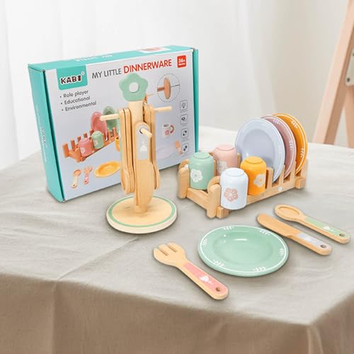 Kinderküche Zubehör Holz Spielzeug Küchengeschirr Set Kleinkind Küche Set Küchenzubehör für Rollenspiel Holz Teller Besteck mit Ständer Ideales Spielzeug für Kinder Rollenspiel Entwickelt Kinderküche Zubehör Holz Spielzeug Küchengeschirr Set Kleinkind Küche Set Küchenzubehör für Rollenspiel Holz Teller Besteck mit Ständer Ideales Spielzeug für Kinder Rollenspiel Entwickelt von Generisch