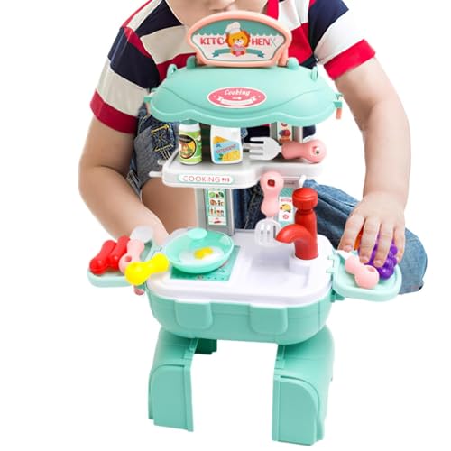 Kinderküchen-Spielset, Küchenspielzeug für Kleinkinder,Tragbares Küchenspielset für Spaß im Freien - Pädagogisches Outdoor-Spielküchen-Set für und Mädchen ab 3 Jahren Kinderküchen-Spielset, Küchenspielzeug für Kleinkinder,Tragbares Küchenspielset für Spaß im Freien - Pädagogisches Outdoor-Spielküchen-Set für und Mädchen ab 3 Jahren von Generisch