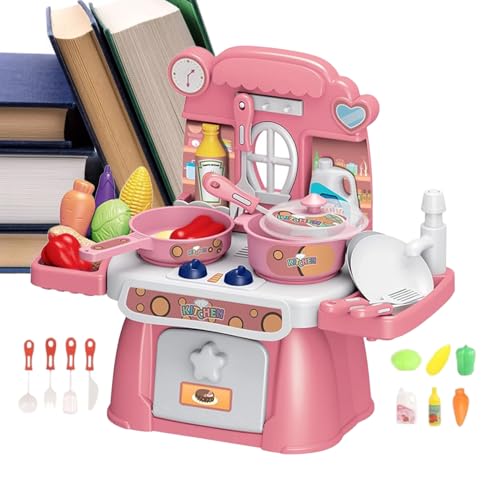 Kinderküchen Spielset - Rollenspielküche Mit Zubehör | 24 Teile Motorikspielzeug Ab 3 Jahre Kinder Kleinkinder Zuhause Kindergarten von Generisch