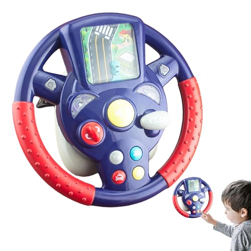 Kinderlenkrad für Auto, Lenkradspielzeug fahren | Lustiges simuliertes Antriebsrad interaktiv mit Musiklicht | Lenkrad-Autofahren simuliert, um so zu tun, als ob Fahrsitz-Spielzeuge die Hörfähigkeiten von Generisch
