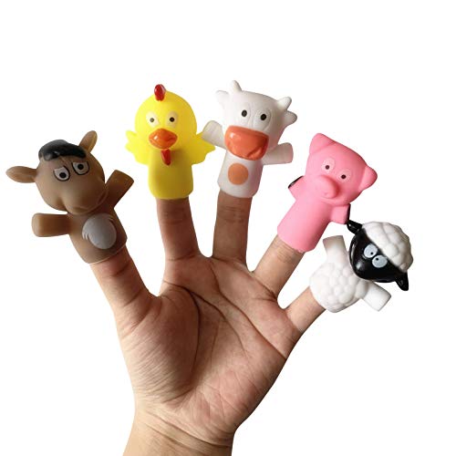 Kinderlupen Early Education Soothing Finger Doll Gloves Toy Parent Child Interactive Gloves Stempel Zahlen 24 (Multicolor, One Size) von Generisch