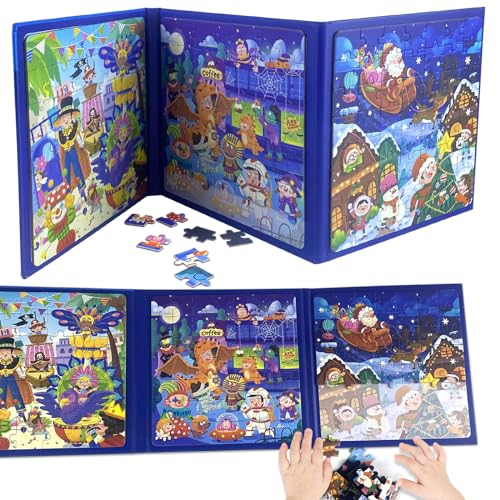 Magnetische Puzzle,Magnetpuzzle,Kinderpuzzle,Rahmenpuzzle,Tier Puzzle Magnetische Puzzles für Kinder 3 4 5 Jahre Reisespiele Kinder Lernspielzeug für Kinder Kinderpuzzle Magnetspiel von Generisch