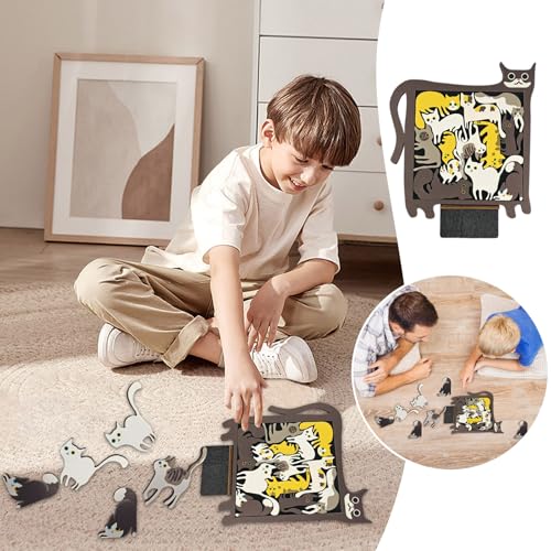 Kinderpuzzle Holz Puzzles Kinderspielzeug Lernspielzeug Auto Straße Flugzeug Aktivitäten Tierpuzzle Kreatives Hölzernes Katzenpuzzle-Spiel Geburtstag Geschenke für Jungen Mädchen (Khaki, One Size) Kinderpuzzle Holz Puzzles Kinderspielzeug Lernspielzeug Auto Straße Flugzeug Aktivitäten Tierpuzzle Kreatives Hölzernes Katzenpuzzle-Spiel Geburtstag Geschenke für Jungen Mädchen (Khaki, One Size) von Generisch