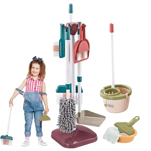 Kinderreinigungsset - Täuschen Sie das Haushaltsspielzeugkit Broom Mopp Pinsel | Abnehmbare tragbare playstt -Kleinkinder, frühes Lernen Reinigen Spielzeug für Mädchen pädagogische Rolle Spiele Kinderreinigungsset - Täuschen Sie das Haushaltsspielzeugkit Broom Mopp Pinsel | Abnehmbare tragbare playstt -Kleinkinder, frühes Lernen Reinigen Spielzeug für Mädchen pädagogische Rolle Spiele von Generisch