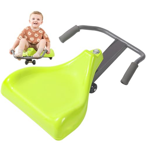 Kinderrutschfahrzeug mit Lenkrad ab 3 Jahren | Kinder Rutschauto mit Anti-Rutsch-Sitz & manueller Steuerung | Für Indoor/Outdoor Spielbereich (Grün) von Generisch