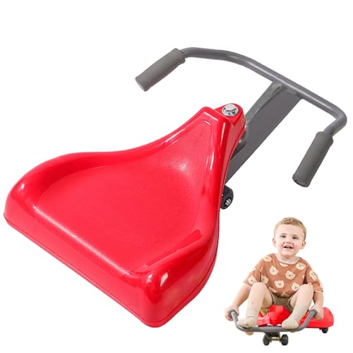 Kinderrutschfahrzeug mit Lenkrad ab 3 Jahren | Kinder Rutschauto mit Anti-Rutsch-Sitz & manueller Steuerung | Für Indoor/Outdoor Spielbereich (Rot) von Generisch