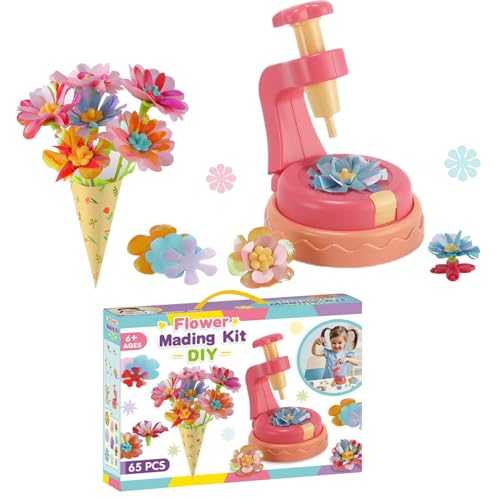 Kindersimulation Blumenstrauß DIY Craft Kit Spielzeug Mit Sicherem Material, Farbenfrohe Stoffblumensträuße Für Kinder, Interaktive Blumenkunststraußspiele, Stabiles Material, Für, Mädchen von Generisch