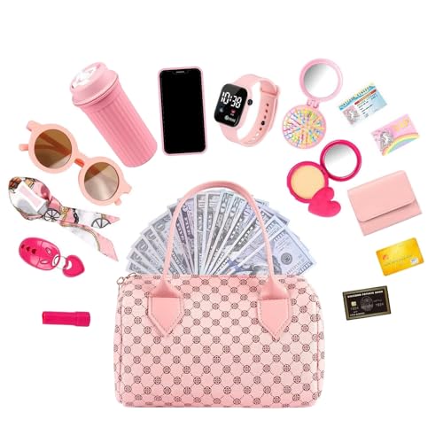 Kinderspiel Handtasche Set,Kosmetik Spieltasche Für Rollenspiele | Prinzessinnen Verwandlungsspiele Und Schminkaccessoires Für Kleine Kinder Kinderspiel Handtasche Set,Kosmetik Spieltasche Für Rollenspiele | Prinzessinnen Verwandlungsspiele Und Schminkaccessoires Für Kleine Kinder von Generisch