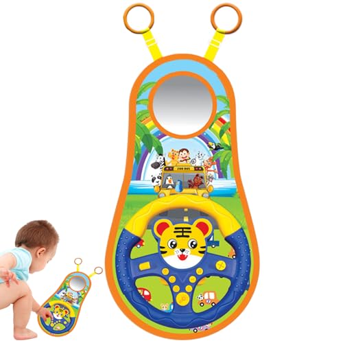 Kinderspiellenkrad - Autositzlenkrad, Musikspielzeug Mit 360 -Grad -Rotation | Interaktives Kinderspielzeug, Automatisches Fahrlenkrad Mit Soundeffekten Und Simulation, Unterhalten Und Lernen Sie Mit von Generisch