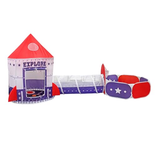 Kinderspielzelt,3-in-1-Raumschiff-Spielhaus-Kit | Interaktives Spielzeug Für Drinnen Draußen Für Mädchen, Mit Bällebad Krabbeltunnel Kinderspielzelt,3-in-1-Raumschiff-Spielhaus-Kit | Interaktives Spielzeug Für Drinnen Draußen Für Mädchen, Mit Bällebad Krabbeltunnel von Generisch