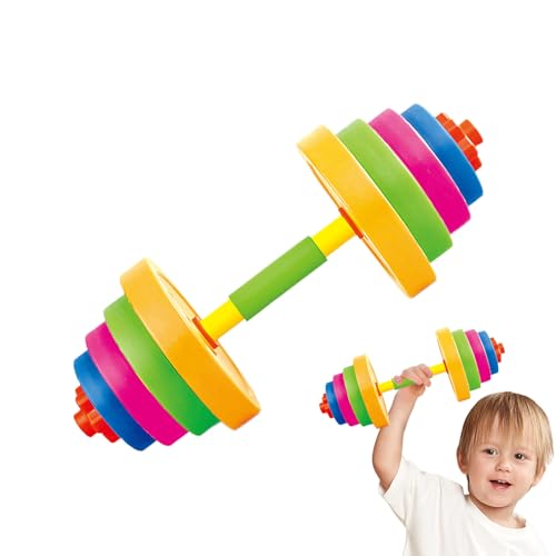 Kinderspielzeug Langhantel, Langhantelspielzeug, Gewichtsset für Kinder, Verstellbares Trainingsspielzeug, Fitnessgerät, Körpertrainingsspielzeug für und Mädchen von Generisch