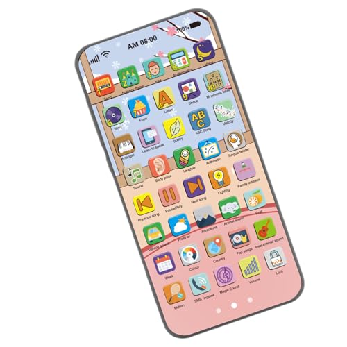 Kinderspielzeug Smartphone, Simuliertes Lern-Telefon Für Kleinkinder, Mit Leuchtfunktion & Lerninhalten Wiederaufladbar von Generisch
