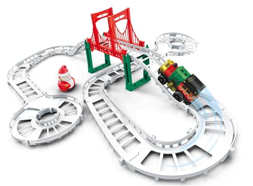 Kinderspielzeug Zug mit Schaltbrücke 218 cm Weihnachtszug Lokomotive Schienen Weihnachtszug Zug Lokomotive Batterie Elektrischer Zug Eisenbahn Weihnachtszug Express BabboWeihnachten Kinderspielzeug Zug mit Schaltbrücke 218 cm Weihnachtszug Lokomotive Schienen Weihnachtszug Zug Lokomotive Batterie Elektrischer Zug Eisenbahn Weihnachtszug Express BabboWeihnachten von Generisch