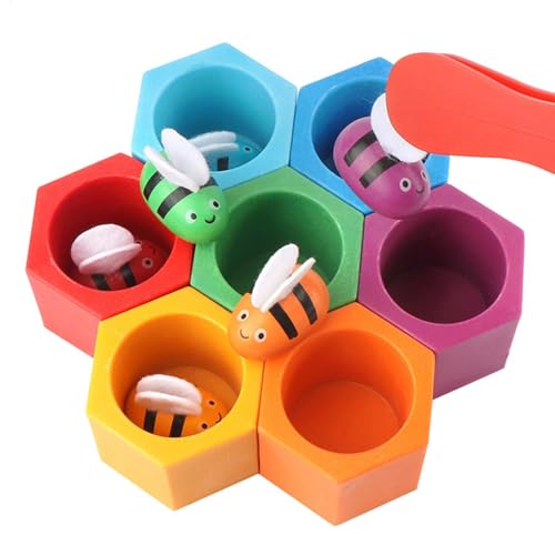 Kinderspielzeug für Kinder - Holzspielzeug Set - Toddler Farbsortierung Game Matching Game Preschool Educational Games für Toddler von Generisch