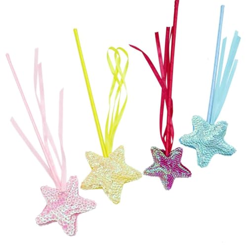 Kinderstabpackungen, Glitzerprinzessin - 4X Little Girl Dress-up Rodspiel mit glänzenden Pailletten | Kinderstärke mit glänzenden Pailletten, Soft Ribbons für Rollenspiele Kinderstabpackungen, Glitzerprinzessin - 4X Little Girl Dress-up Rodspiel mit glänzenden Pailletten | Kinderstärke mit glänzenden Pailletten, Soft Ribbons für Rollenspiele von Generisch