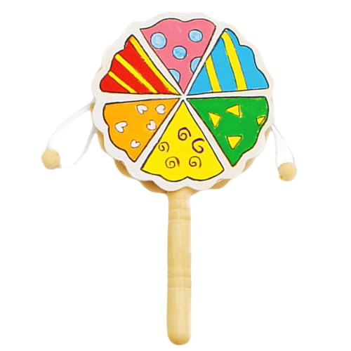 Kindertrommel – Rassel-Schlaginstrument aus Naturholz, Blumendesign, DIY-Bastelset für Kleinkinder | Tragbares Musikspielzeug für die Früherziehung, kreative Kunstaktivität für Vorschulkinder Kindertrommel – Rassel-Schlaginstrument aus Naturholz, Blumendesign, DIY-Bastelset für Kleinkinder | Tragbares Musikspielzeug für die Früherziehung, kreative Kunstaktivität für Vorschulkinder von Generisch