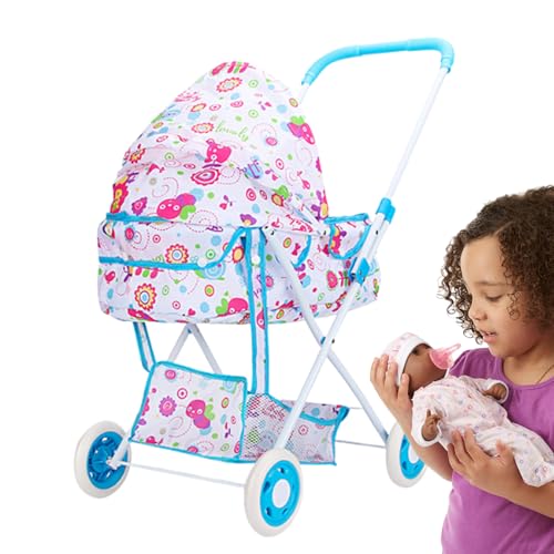 Kinderwagen Für Babypuppen - Puppen-Zubehör Hochstuhl | Stabiles Rollenspiel-Kinderwagen Für Spielzeit & Kindertag Kinderwagen Für Babypuppen - Puppen-Zubehör Hochstuhl | Stabiles Rollenspiel-Kinderwagen Für Spielzeit & Kindertag von Generisch