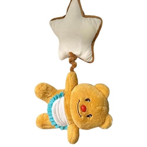 Kinderwagen Sitzglocke für Babys, Kinderwagen -Autositzrassle, Butterbär Anhänger Bell Plush Carses Rassle mit Stern, Weicher sensorischer Spielzeug -Chime -Aktivitäts -Musikbox für Kinderwagen Kinderwagen Sitzglocke für Babys, Kinderwagen -Autositzrassle, Butterbär Anhänger Bell Plush Carses Rassle mit Stern, Weicher sensorischer Spielzeug -Chime -Aktivitäts -Musikbox für Kinderwagen von Generisch