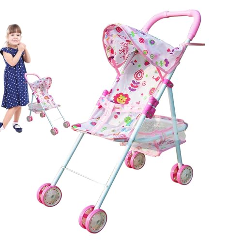 Kinderwagen Spielen,Kinderwagen mit unterem Korb für Kinder | Mädchen-Spielzeug-Kinderwagen für den Innen- und Außenbereich. Kinder-Mädchen-Puppenzubehör Kinderwagen Spielen,Kinderwagen mit unterem Korb für Kinder | Mädchen-Spielzeug-Kinderwagen für den Innen- und Außenbereich. Kinder-Mädchen-Puppenzubehör von Generisch