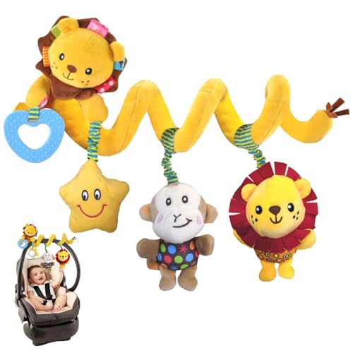 Kinderwagenspielzeug für Babys, Baby -Autositzspielzeug - Löwenwagen -Spielzeugplüsch -Rassel -Aktivität Spiel Doll,Soft Sensory Game Stretch Crib Accessoires für Bassinet & Reisen Kinderwagenspielzeug für Babys, Baby -Autositzspielzeug - Löwenwagen -Spielzeugplüsch -Rassel -Aktivität Spiel Doll,Soft Sensory Game Stretch Crib Accessoires für Bassinet & Reisen von Generisch