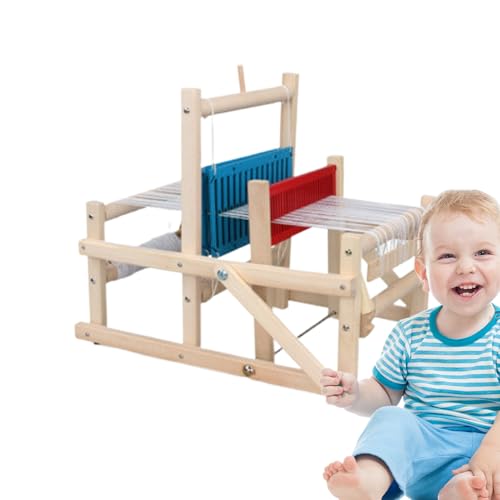Kinderweben - Handgemachtes interaktives Handwerk, Lernspielzeug inspiriert von | Tragbarer faltbarer Webrahmen, natürliches kreatives Spiel, Anfänger Bildung von Generisch