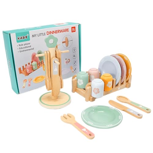 Kitchen Toy, Wooden Playset, Realistic Cooking Set, Includes Accessories Educational Encourages Creativity Sturdy Enhances Motor Skills for Kids, 10.63x2.36x7.68 Inches Kitchen Toy, Wooden Playset, Realistic Cooking Set, Includes Accessories Educational Encourages Creativity Sturdy Enhances Motor Skills for Kids, 10.63x2.36x7.68 Inches von Generisch