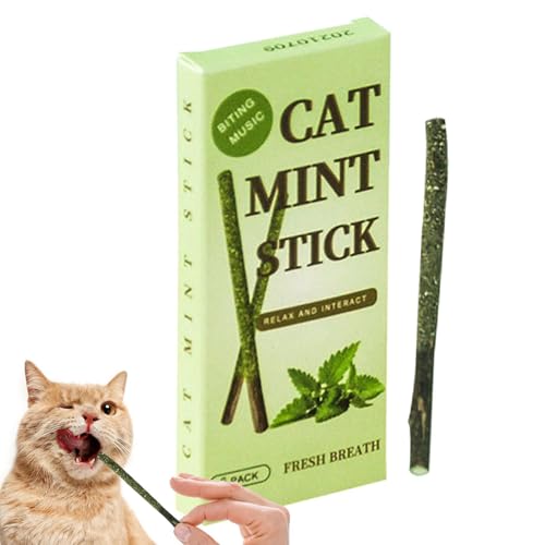 Kitten Chew Toys - 6er Pack Zahnungs-Sticks, Sicher & gesund mit Klebreiskleber, Vermeidet das Ķauen falscher Dinge, Toller Snack für Junge Katzenzähne | Kätzchen ab 3 Monate, Zahnungshilfe, Training von Generisch