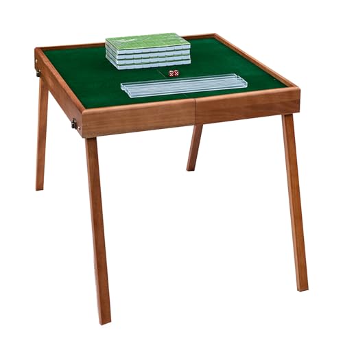Klappbarer Mahjong-Tisch - Tragbarer Holztisch mit Ahjong-Fliesen, Aufbewahrungstasche, Lineal und Würfeln für Haushalt und Freizeit im Freien Klappbarer Mahjong-Tisch - Tragbarer Holztisch mit Ahjong-Fliesen, Aufbewahrungstasche, Lineal und Würfeln für Haushalt und Freizeit im Freien von Generisch
